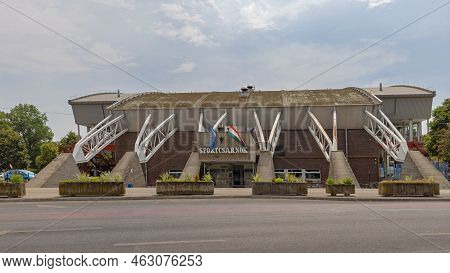 Szeged, Hungary - July 30, 2022: Municipal Sports Hall And Public Swimming Pool At Temesvari Bouleva