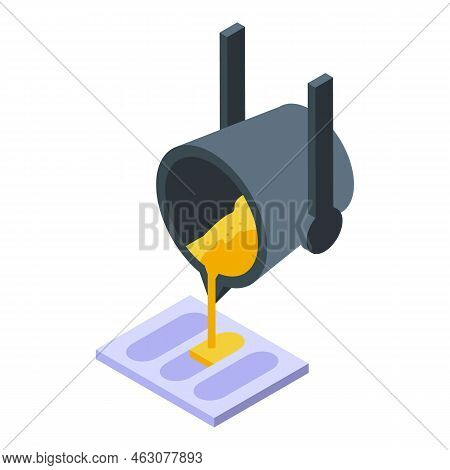 Quarry Industry Icon Isometric Vector. Mine Truck. Oil Side
