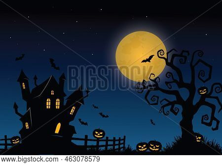 A Halloween Themed Background. Vector Design Illustration Halloween. Happy Halloween Background With
