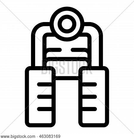 Handle Espander Icon Outline Vector. Hand Grip. Elastic Mat