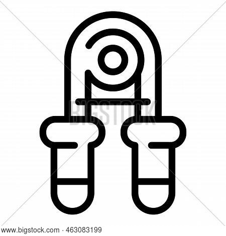 Old Espander Icon Outline Vector. Arm Elastic. Sport Tracker