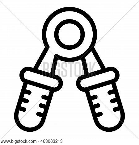 Espander Icon Outline Vector. Hand Grip. Iron Power