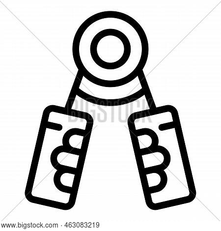 Iron Espander Icon Outline Vector. Sport Element. Activity Band