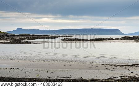 Traigh Beach,deseted, At Sunset And View Across The Bay,arisaig,highlands Of Scotland,uk.