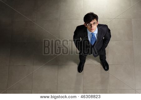 Young businessman in glasses