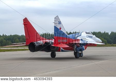 Kubinka, Russia - August 20, 2022: Soviet And Russian Multirole Fighter Mig-29 (rf-91928) Of The Str