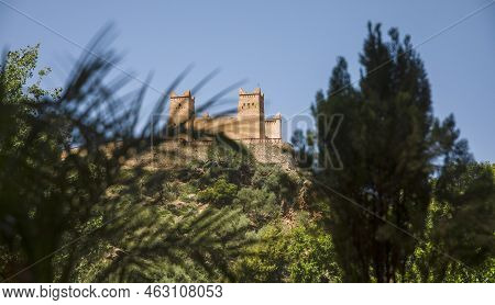 The Fabulous Kasbah Of Beni Mellal Overlooking The Moroccan City From The Hill Of The Middle Atlas.
