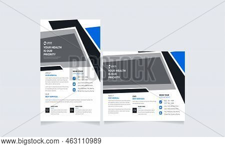 Modern Medical Flyer Template Design. Healthcare Business Flyer Template, Medical And Healthcare Mod