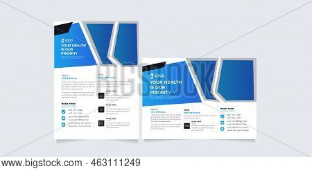 Medical Care Template, Brochure Or Flyer Design With Proper Place Holders For Your Content