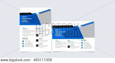 Health Care Flyer Template Design For A Report And Medical Brochure Cover Design Layout Background