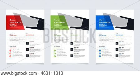 Corporate Healthcare And Medical Flyer Poster Brochure Cover Design Layout Template