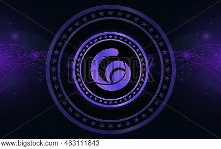 Radio Caca-raca Crypto Currency Images. 3d Illustration. Digital Coins.