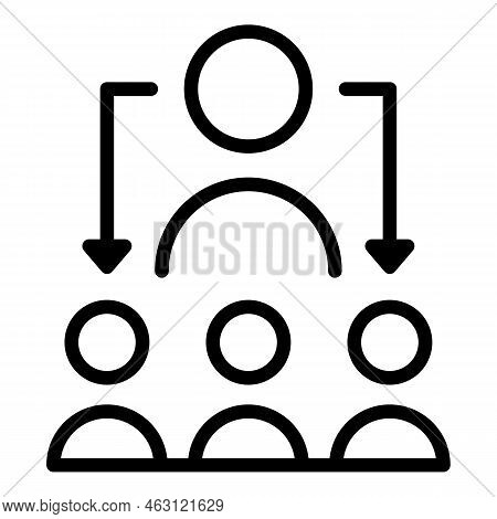 Group Service Group Icon Outline Vector. Old Senior. People Help