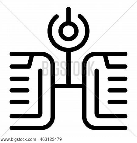 Vpn Access Point Icon Outline Vector. Secured Software. Online Security