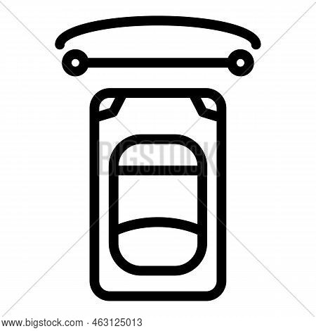 Top View Car Cinema Icon Outline Vector. Auto Drive. Screen Movie