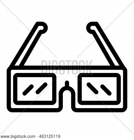Cinema Glasses Icon Outline Vector. Auto Drive. Car Drive