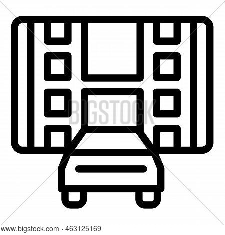 Auto Film Icon Outline Vector. Car Auto Drive. Air Show