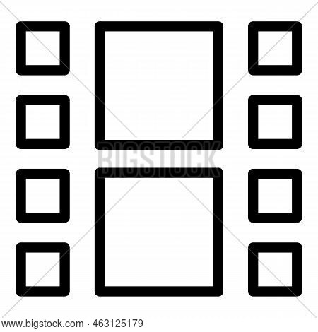 Cinema Film Icon Outline Vector. Open Air. Car Screen