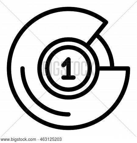 Cinema Number Icon Outline Vector. Drive Auto. Public Film