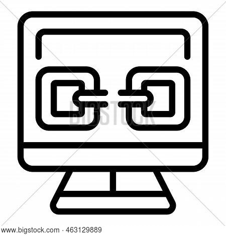 Computer Lost Connection Icon Outline Vector. Internet Error. Connect Available