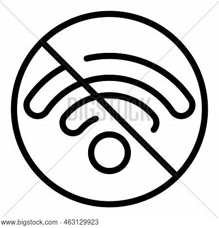 Wifi Error Connect Icon Outline Vector. Lost Connection. Internet Page
