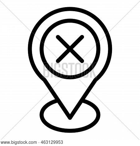Internet Location Icon Outline Vector. Lost Connection. Socket Site