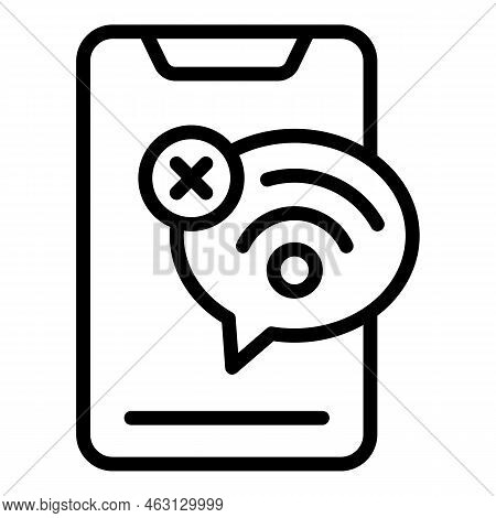 Phone Lost Connection Icon Outline Vector. Website Connect. Online Site