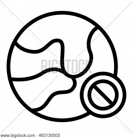 Global Lost Connection Icon Outline Vector. Internet Error. Online Connect