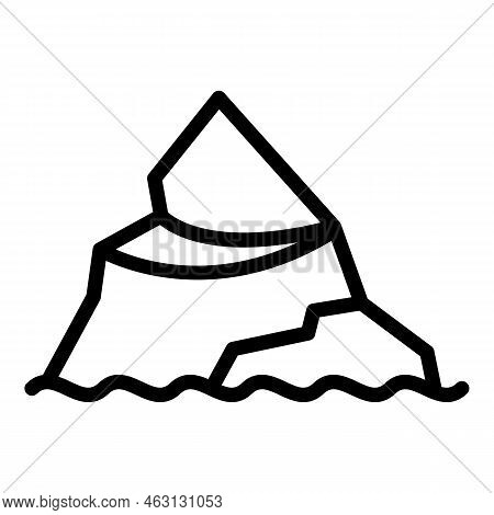 Montenegro Coast Icon Outline Vector. Travel Tour. Adriatic Area