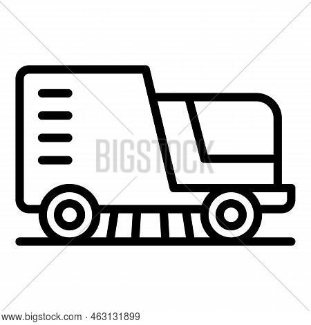 Sweeper Vehicle Icon Outline Vector. Street Road. Cleaner Machine