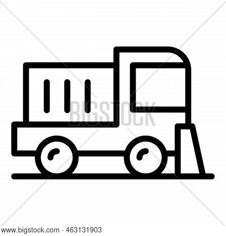 Car Sweeper Icon Outline Vector. Street Road. Cleaner Machine