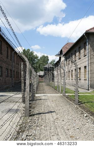 OSVĚTIMI - 26. května: Budovy bývalého koncentračního tábora v Osvětimi, Polsko termín 26. května, 
