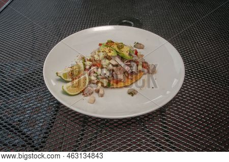 Mexican Cuisine Known As Tostada De Ceviche