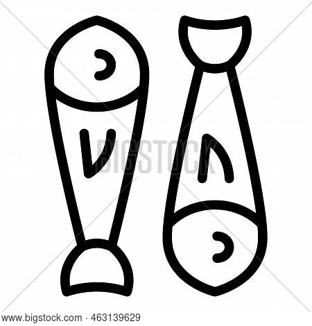 Herring Icon Outline Vector. Ocean Can. Box Food