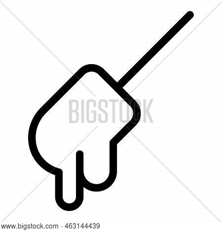 Hot Cheese Fondue Icon Outline Vector. Fork Chocolate. Fondu Cooking