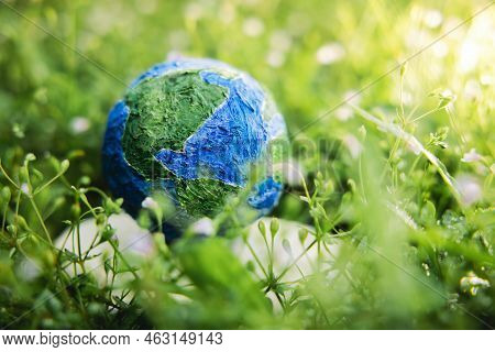 World Earth Day Concept. Green Energy, Esg, Renewable And Sustainable Resources. Environmental Care.