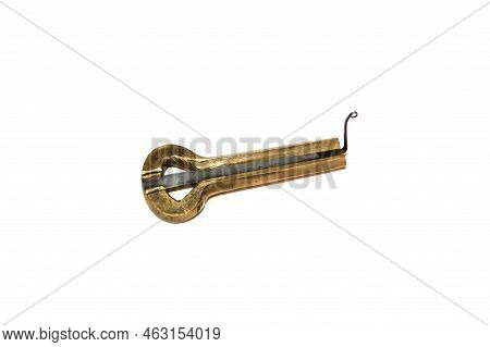 Jew's Harp Musical Instrument On White Background