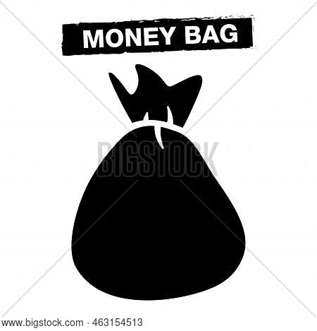 Money Bag Vector Icon Sign. Vector Icon