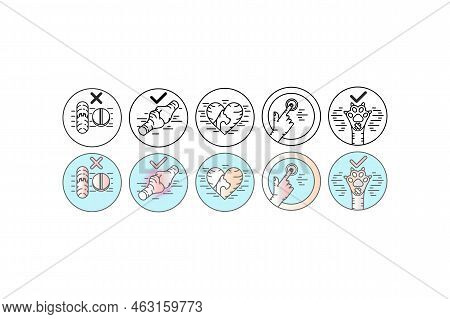 Template Vector Veterinary Icons Editable Images Solution