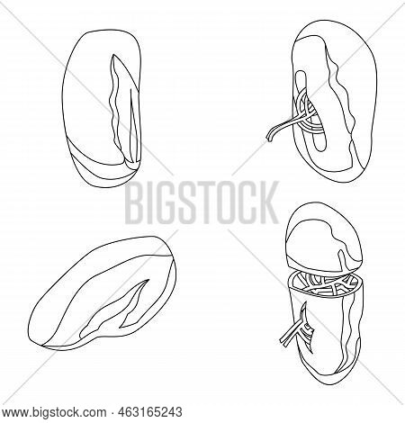 Spleen Icons Set. Isometric Set Of Spleen Vector Icons Outline Thin Lne Isolated On White