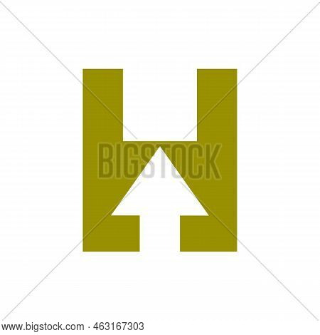 Letter H Financial Logo With Growth Arrow Design. Accounting Element, Financial Investment Symbol Ve