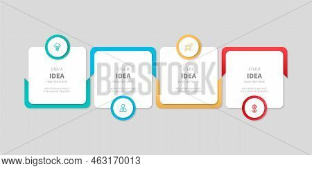 Modern Colorful Infographic Steps Vector Design Illustration