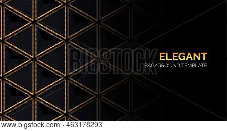 Elegant Business Background With Golden Dots Pattern Vector Design Illustration