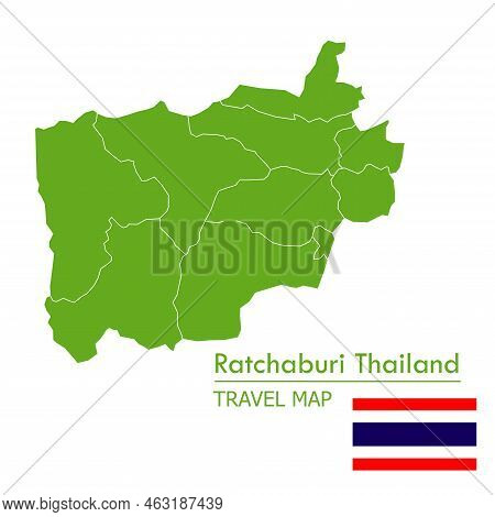 Green Map Ratchaburi Is One Of The Provinces Of Thailand