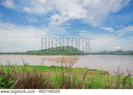 The Scenery Of The Mekong River At Kaeng Khut Khu, Chiang Khan, Loei Province.