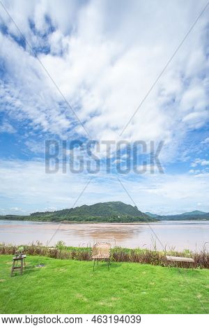 The Scenery Of The Mekong River At Kaeng Khut Khu, Chiang Khan, Loei Province.