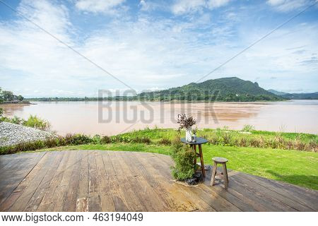 The Scenery Of The Mekong River At Kaeng Khut Khu, Chiang Khan, Loei Province.