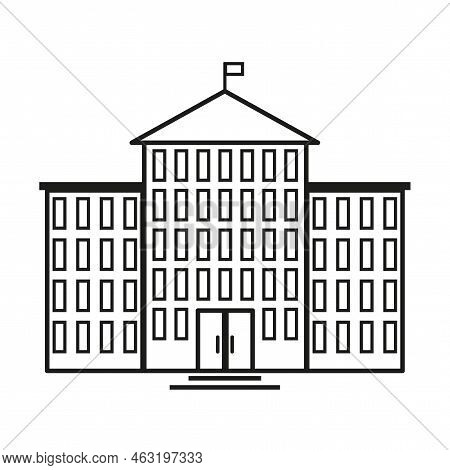 High-rise Building Icon In Contemporary Style. Building, City. Modern Luxury Residential Flat. Vecto