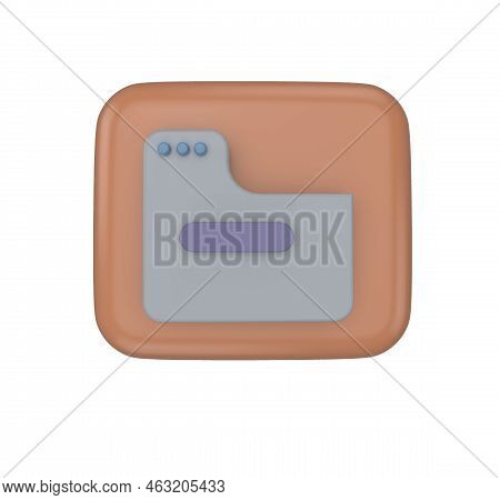 Minimal 3d Illustration Folder Icon. Document, File, Document, File, Archive Data Information Concep
