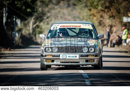 Novella, Corsica, France - 7th October 2022: Dede Papini Competes In A Bmw 325i In The 2022 Tour De 